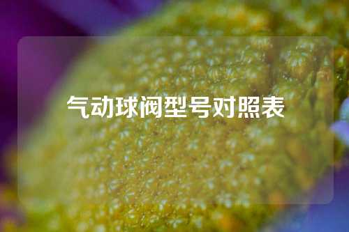 气动球阀型号对照表