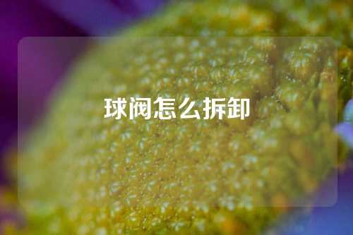 球阀怎么拆卸