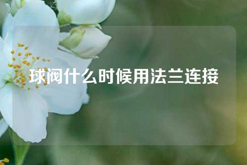 球阀什么时候用法兰连接