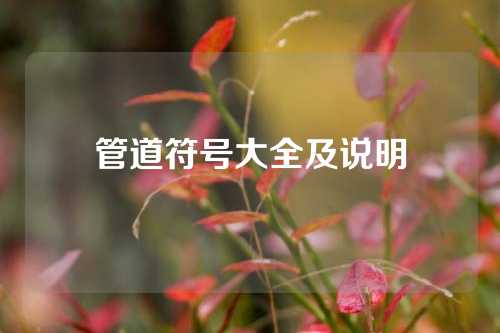 管道符号大全及说明