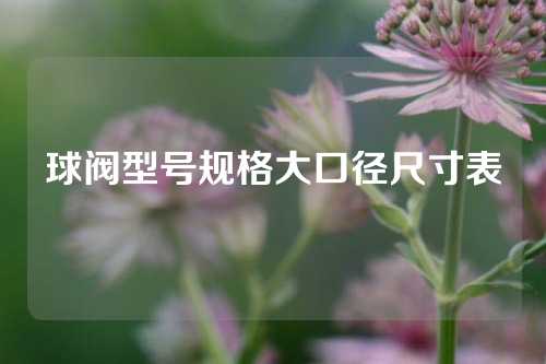 球阀型号规格大口径尺寸表